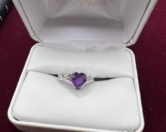 white gold and amethyst