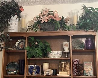 Vase, bookends, faux plants frames etc