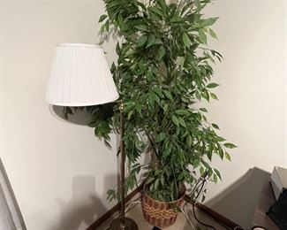 Faux tree, floor lamp