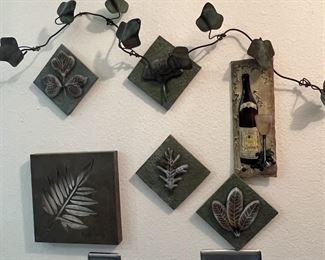 Metal ivy, Tiles and metal leaf cut out
