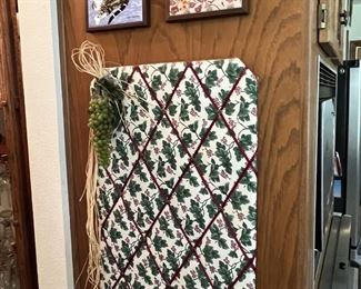 Cat ceramic tiles and fabric message board