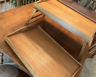 Teak tray tables