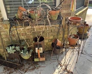 Plant stands and pots