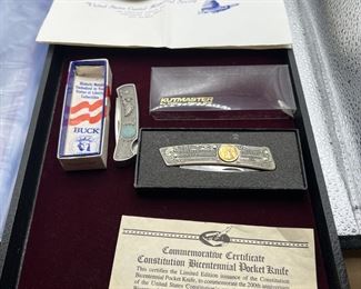 Piece of Capitol building, knives