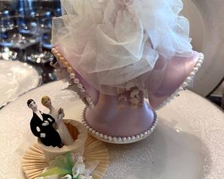 Vtg. wedding cake toppers