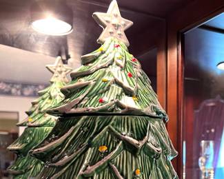 Christmas tree cookie jar