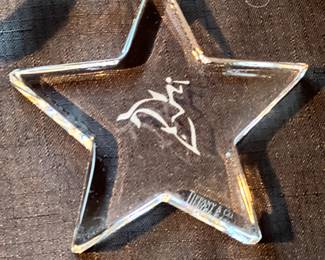 Tiffany crystal paperweights w/Dolphin