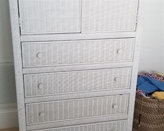 Classic wicker dresser/armoire