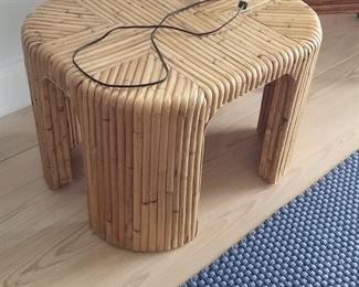 Matching split bamboo accent table