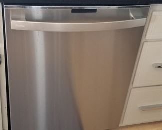 GE Profile dishwasher with stainless steel interior