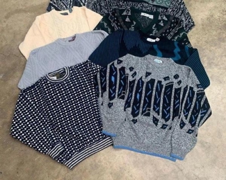 Retro mens sweaters & collar shirts available Saturday @ booth