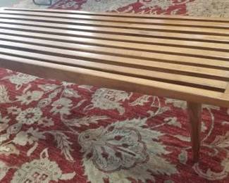 MCM bench/ coffee table- available inside AVW Weds to Sunday 
