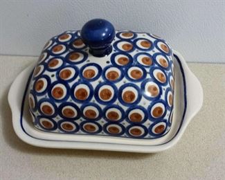 Boleslawiec Butter Dish from Poland