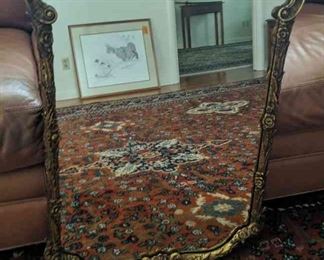 Gold Tone Vintage Mirror