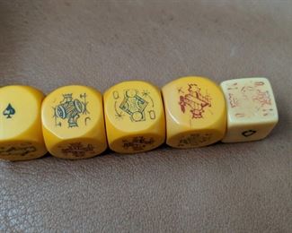 Lucky Casino Dice Amber Bakelite