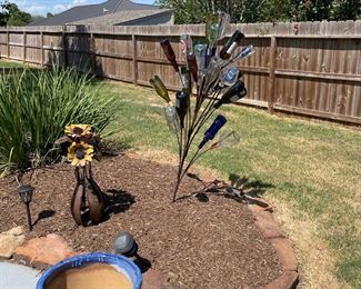 $65 - Fabulous Large Bottle Tree 
$20 - Blue Ceramic Pot
$10 - Metal Daisy 