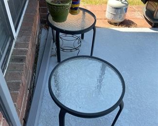 $20 each - Outdoor Glass Round Table