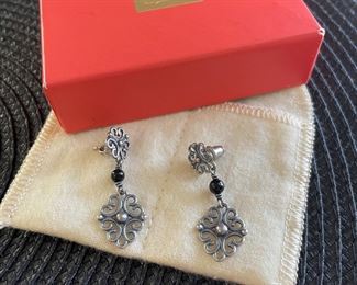 $60 - Retired James Avery Sterling & Onyx Earrings 