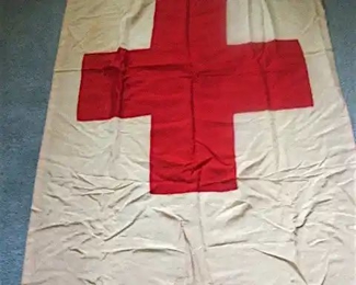 One of 3 WW2 Red Cross Flags