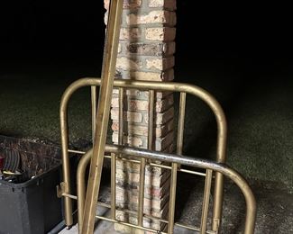 twin metal bed with rails