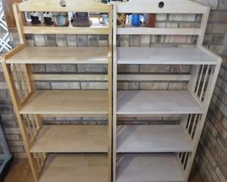 4 Tier Folding Wood What Not Shelves