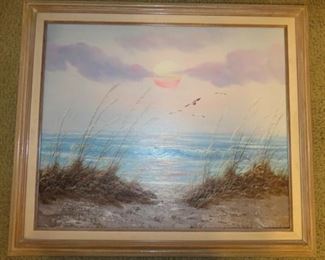 Seascape Oil on Canvas Painting