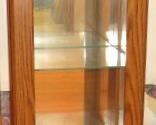 Tall/Slim 4 Shelf Oak/Glass Lighted Curio Cabinet