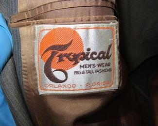 Vintage Tropical Men's Wear Big & Tall Fashions Orlando