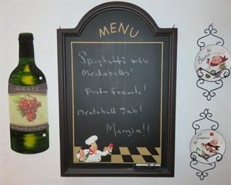 Kitchen Wall Art, Chalk Menu Sign
