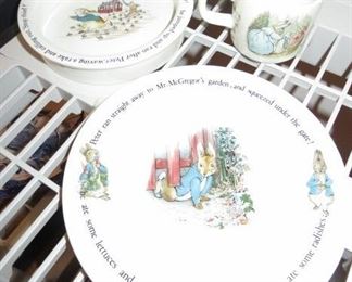 Beatrix Potter Peter Rabbit Child's Dish Set Wedgwood 
