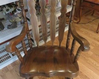 Wood Gilt Trim Rocking Chair