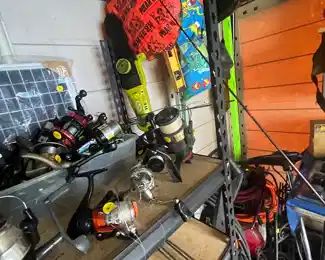 The Shed is Full of Tools, Fishing Poles, Fishing Reels, etc.