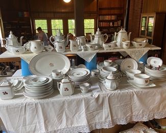 Large collection of Tea Leaf dishes