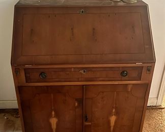 Vintage "Yew Wood" desk. Gorgeous.