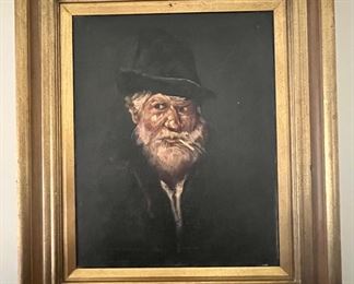Portrait of man smoking