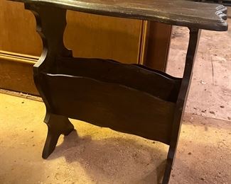 Antique magazine table.