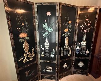 Four panel room divider
