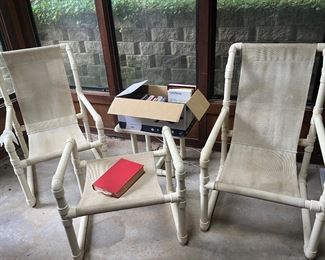 MCM Vintage PVC outdoor furniture. Their collection has obviously been used in the enclosed sunroom, as it is in absolute amazing condition! This will go quick!