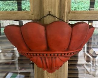 Ceramic hanging planter.
