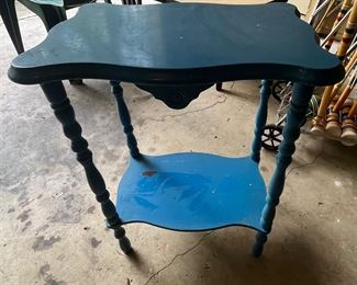 Small painted wooden side table.