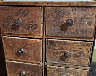 Antique Homemade Hardware Storage Drawers