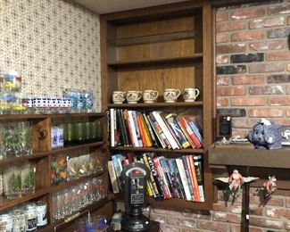 Books and some neat collectible glasses