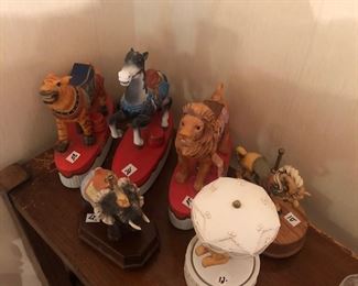 Carousel decanters and music boxes