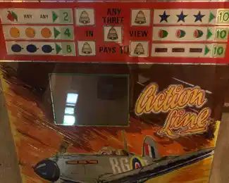 One of app. 50 glass slot machine faces or signs