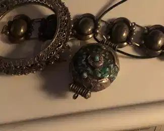 Sterling necklace and bracelets 