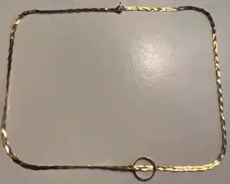 14K Gold Necklace with 10K Gold Ring