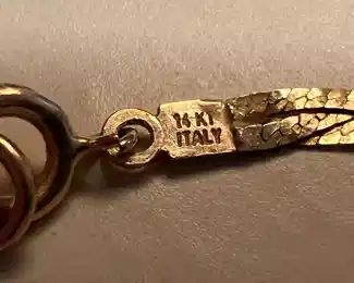 14K Gold Necklace with 10K Gold Ring