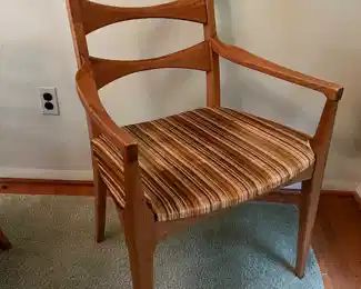 Lane Rhythm Mid-Century Ladderback Upholstered Seat Dining Chairs (2 Armchairs, 4 Side Chairs)