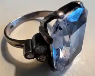 Sterling Silver Jeweled Ring