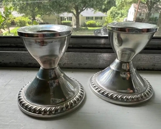 Weighed Sterling Silver Candlesticks (pr)